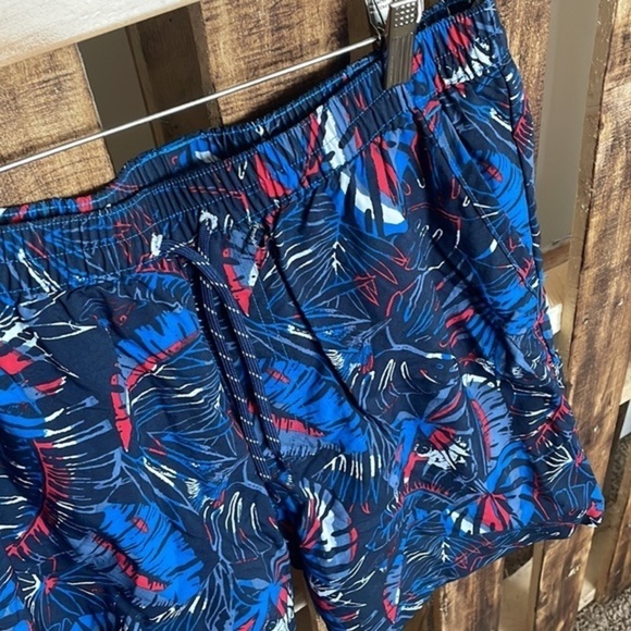 Columbia Swim trunks Men's Summerdry pocket Bright Indigo King Palm Size Medium - Picture 7 of 13